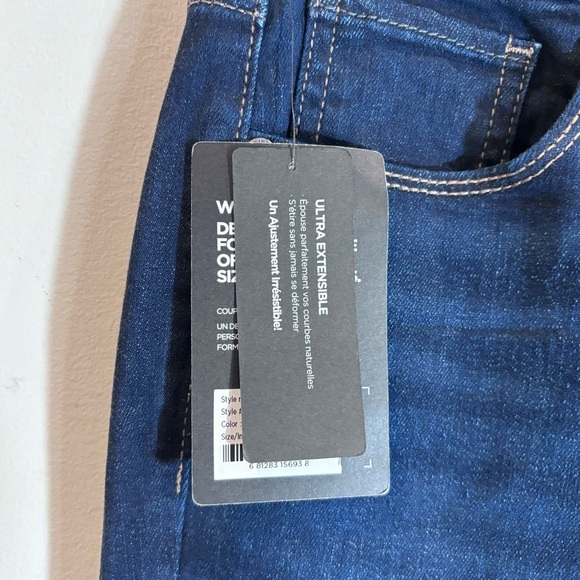 SILVER JEANS Sz 28 x 33 Avery Slim Boot Curvy Fit High Rise Dark Wash Jeans NEW - Picture 5 of 14